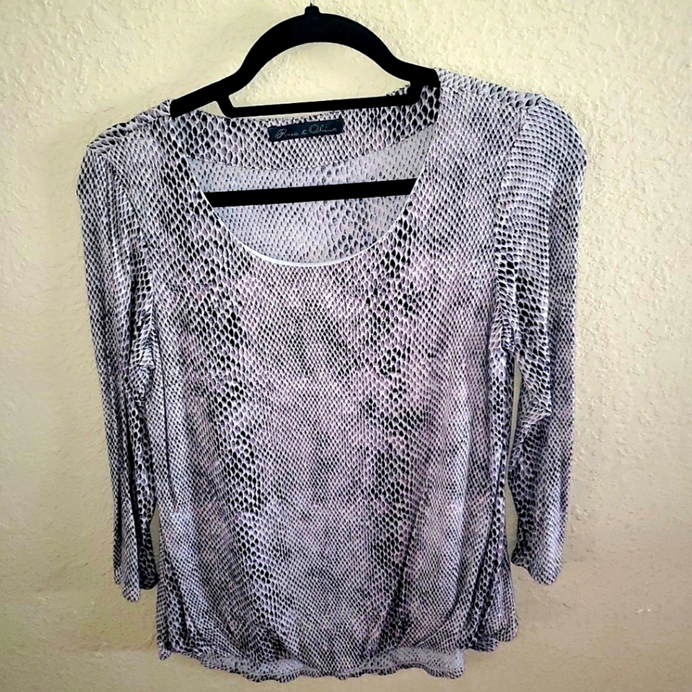 NWOT Medium Snake Skin Blouse